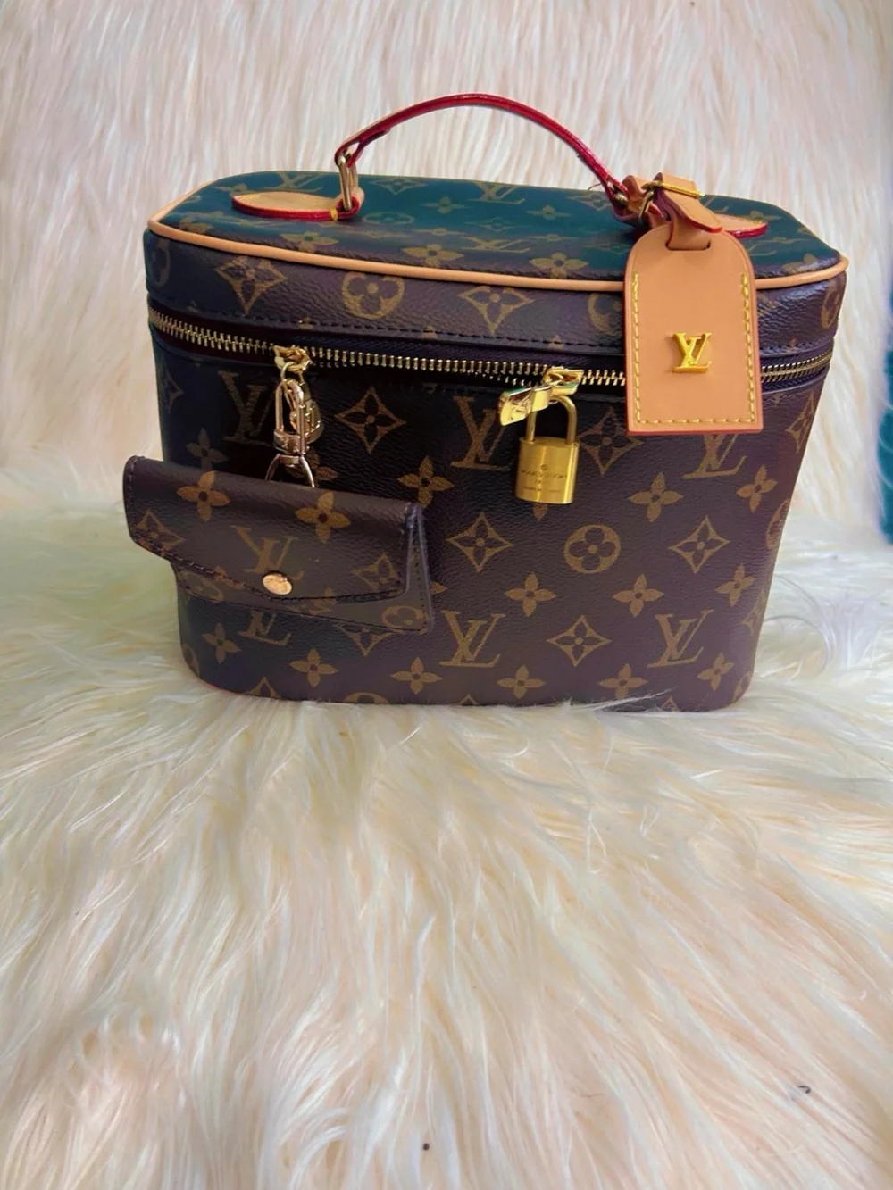 Louis Vuitton Monogram Cosmetic Vanity Case with Vachetta Trim